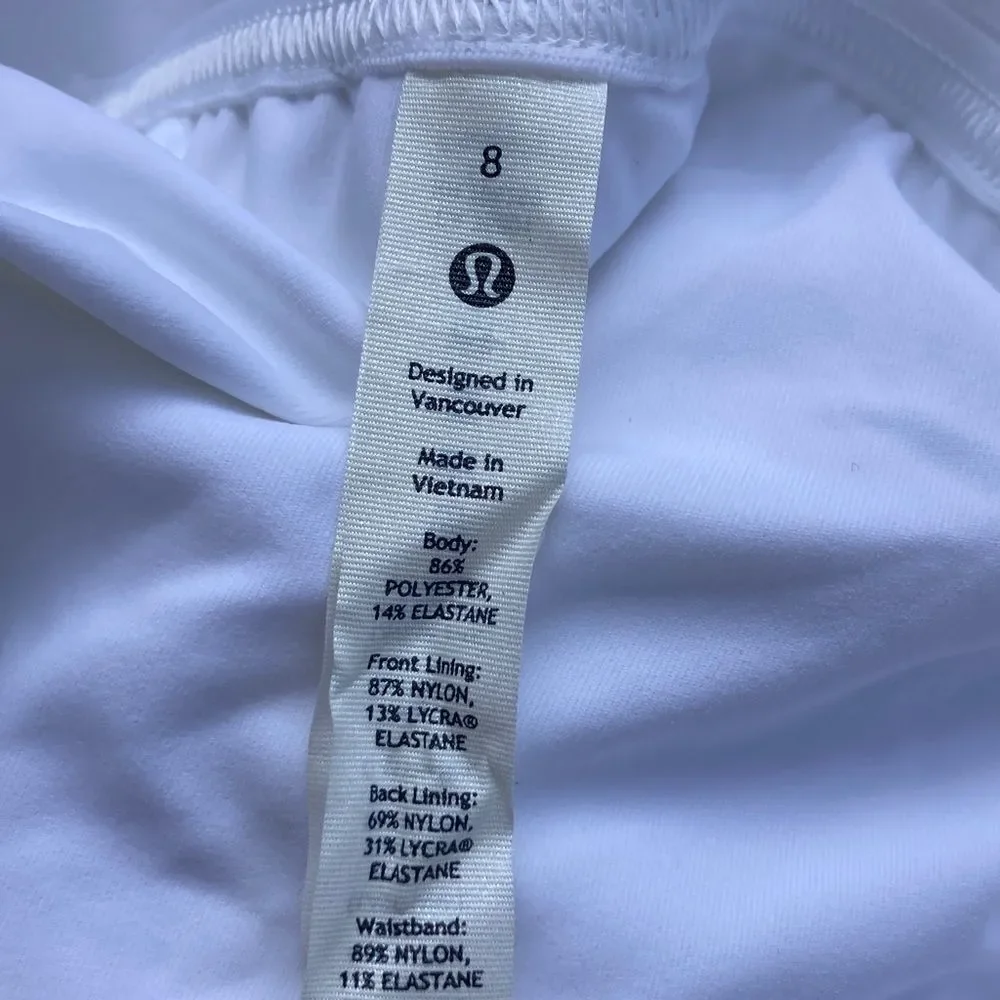 Lululemon Athletica Court Rival HR Skirt- Long- White